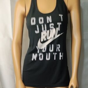 Nike Black and White‎ Graphic Tank Top Fitted Style